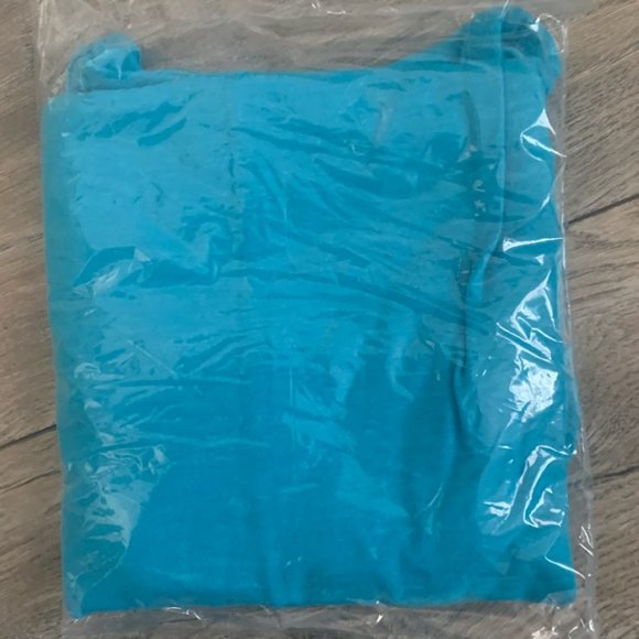 NWT LANDS' END WOMENS PETITE SHORT SLEEVE PERFECT TEE CALYPSO BLUE PS (6-8) - Picture 8 of 8